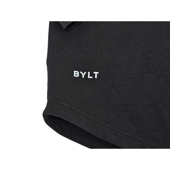 Bylt Premium Basics Lux Drop-Cut Long Sleeve Polo Shirt Men's Medium Black EUC - Picture 3 of 7
